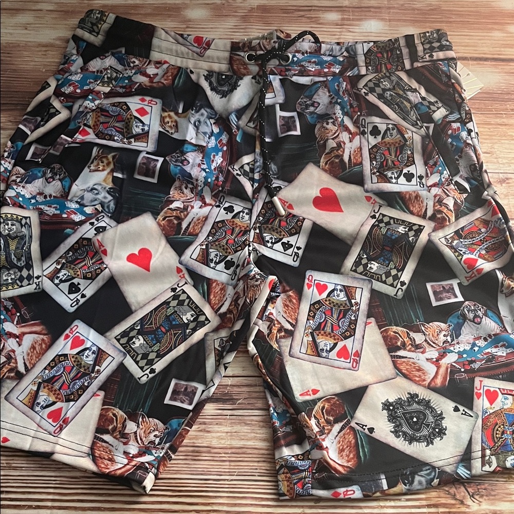Fresh Prince of Bel-Air Playing Card Graphic Print Shorts L